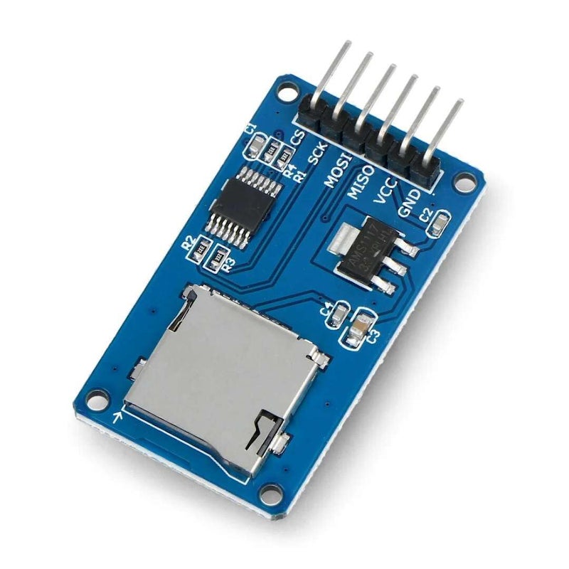 Micro SD Card Reader Module, SPI Memory Card Adapter Board, Compatible with Arduino, Raspberry Pi and ESP32, for Data Logging, File Storage, Audio Player, Sensor Records. - Image 1