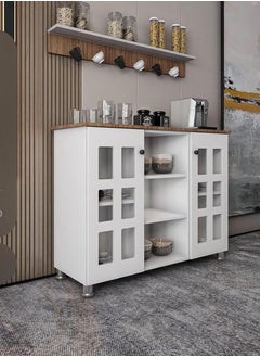 EXPERT Multi-Purpose Coffee Corner Storage Cabinet, Kitchen Side Cabinet with Shelves and Doors, Microwave Oven Holder, Kitchen Organizer for Utensils, Fruits and Vegetables  - Image 3