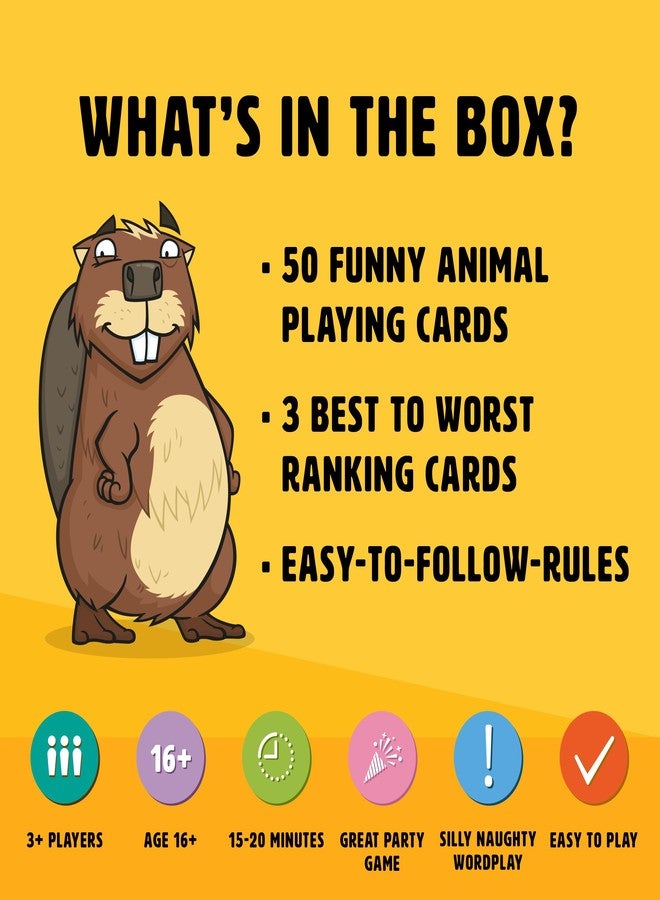 Ginger Fox: Giant Beaver Tiny Ass - Adult Party Card Game, Top Trump Your Opponents for The Win, It’s Dam Funny, Animals & Nature, Ages 16+, 3+ Player - Image 5