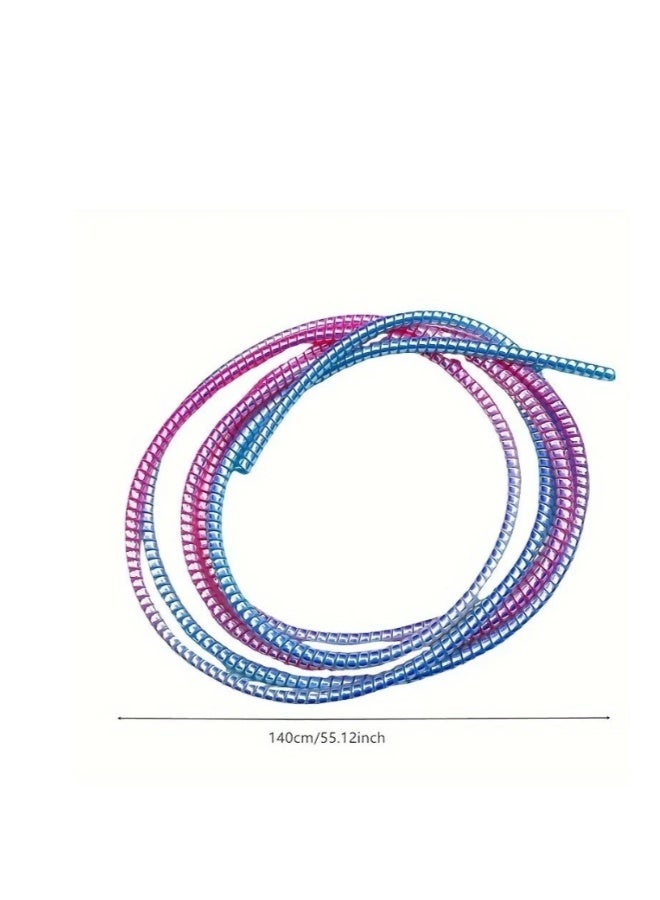 USB 5pcs 140.0cm Laser Color USB Charging Cable Protector Headphone Cable Winding Rop - Image 2