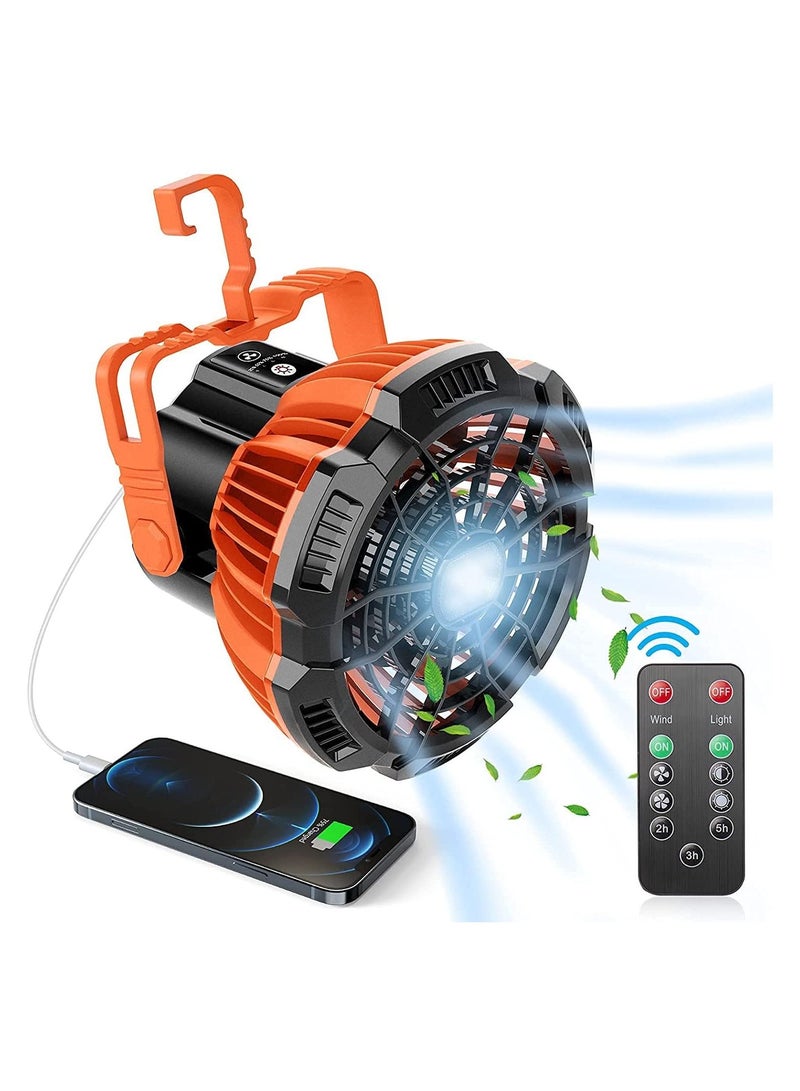 WAMBORY Portable Camping Fan Rechargeable Tent Fan - Image 1
