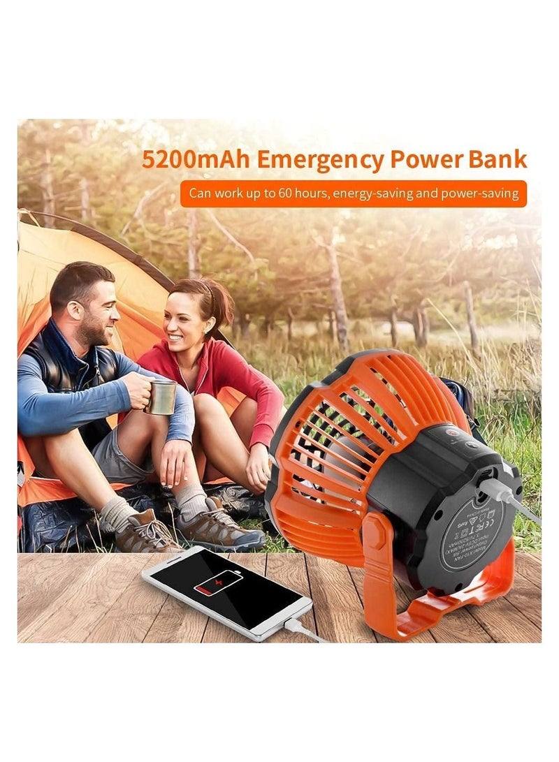 WAMBORY Portable Camping Fan Rechargeable Tent Fan - Image 2