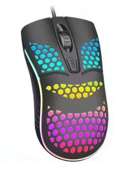 S600 Wired Gaming Mouse, 1600 DPI, 4 Buttons, Ergonomic Design - Black