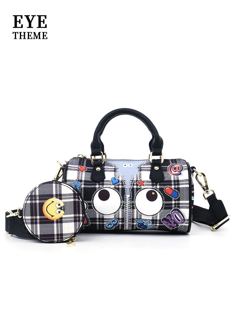 Printed Cute Wind Small Pillow Bag Mini Nylon Cloth Contrast Casual Messenger Bag Change Purse Suit 2727# - Image 4