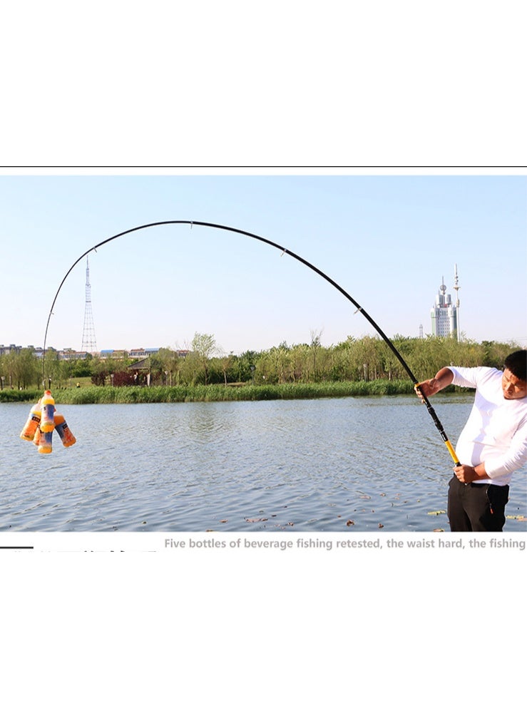 MIXDE Telescopic Fishing Rod,Graphite Carbon Fiber Portable Spinning Telescopic Fishing Pole for Boat Saltwater and offshore angling,2.4m Long Cast Fishing Gear - Image 5