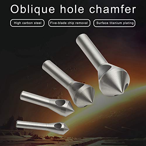 OCGIG 4pcs Countersink Chamfer Tool HSS(4241) Deburring Tool Set Metal Wood Drill Bits - Image 4