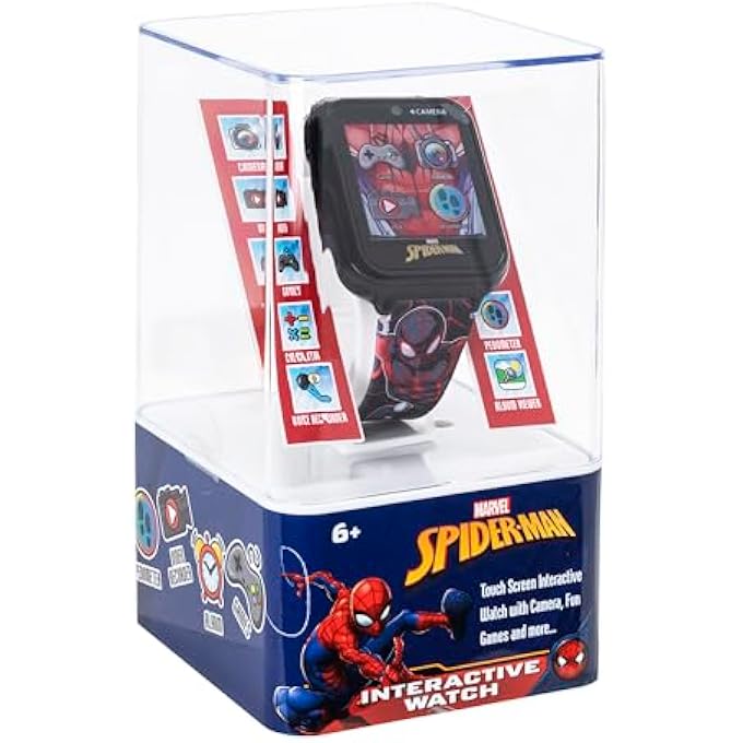 rayihni Marvel Spd4664Az Spider-Man Miles Morales Digital Smartwatch For Kids, 40 Mm Diameter, Black - Image 3