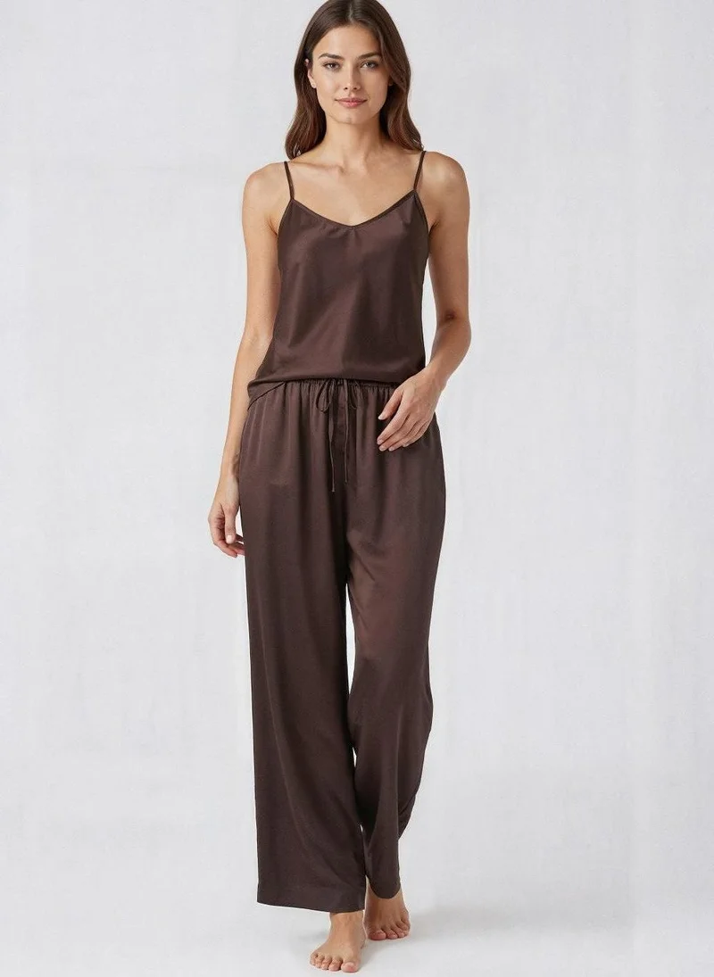 جانارا جونز Chocolate Viscose Camilla Set