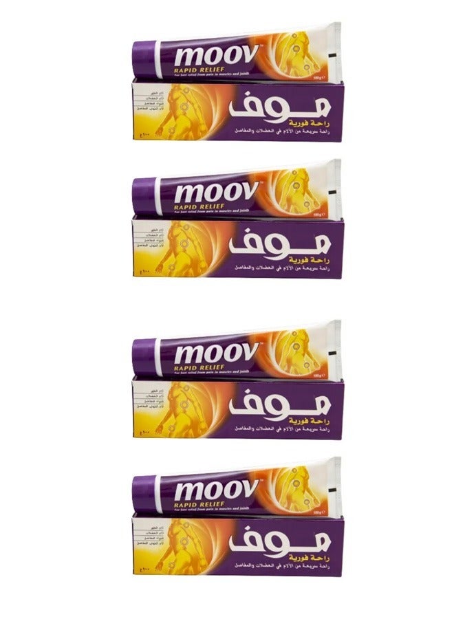 Moov Set of 4 Rapid Pain Relieving Ointment 100gm - Image 1