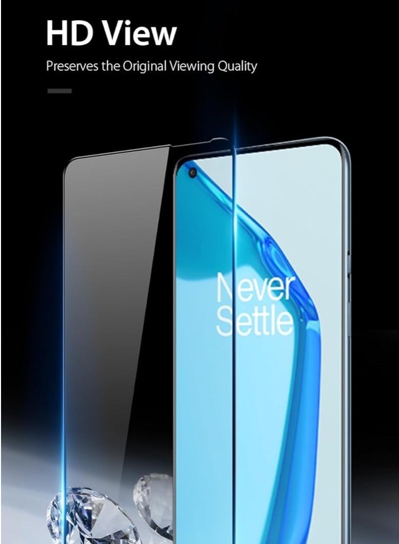 BORTONY OnePlus 9 Tempered Glass Screen Protector 9D Glass Curved Designed for OnePlus 9 Full Glue HD Clear Screen Protector Compatible with OnePlus 9 - Image 5