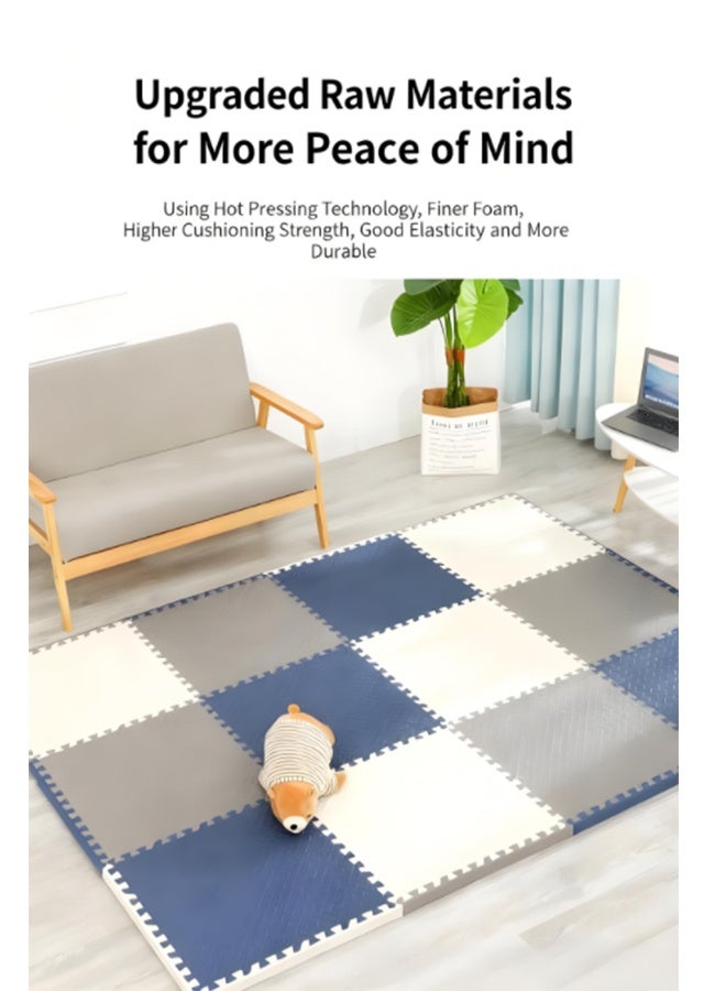 2 أجهزة كمبيوتر شخصية إيفا رغوة حصيرة مقطوعة حصيرة سميكة المنزل الزحف حصيرة الأطفال والرضع مكافحة السقوط أرضية لعب حصيرة الرياضة حصيرة اليوغا استخدام لممارسة الرياضة صالة الرياضة اليوغا الطفل غرفة اللعب (أخضر-60 * 60 * 2.5 سم) - Image 4