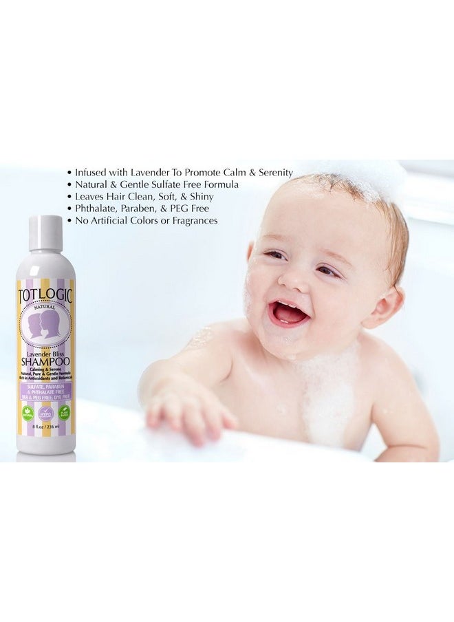 TotLogic Sulfate Free Baby Shampoo Lavender Bliss Hair Care 8 Oz No Phthalates No Formaldehyde Infused With Natural Antioxidants And Botanicals  - Image 2