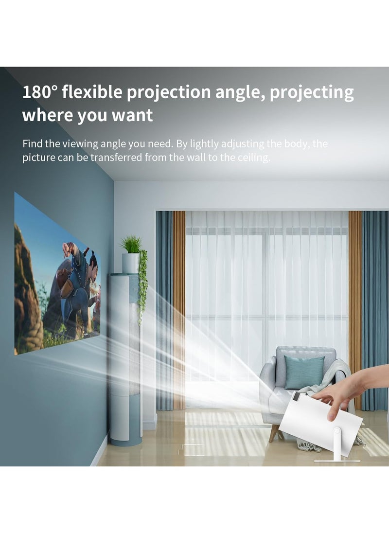 Rich Life HY300 PRO 2025 Smart 4K Portable Mini Projector, Auto Keystone Correction Portable Projector, 4K/ 280 ANSI Smart Projector 2.4/5G WiFi,BT 5.0, 130 Inch Screen, 180 Degree Flip, Home Video Projector  - Image 2