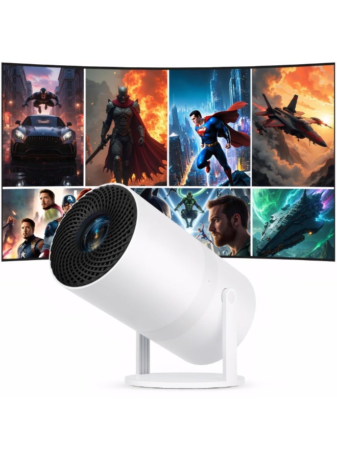 Rich Life HY300 PRO 2025 Smart 4K Portable Mini Projector, Auto Keystone Correction Portable Projector, 4K/ 280 ANSI Smart Projector 2.4/5G WiFi,BT 5.0, 130 Inch Screen, 180 Degree Flip, Home Video Projector - Image 1