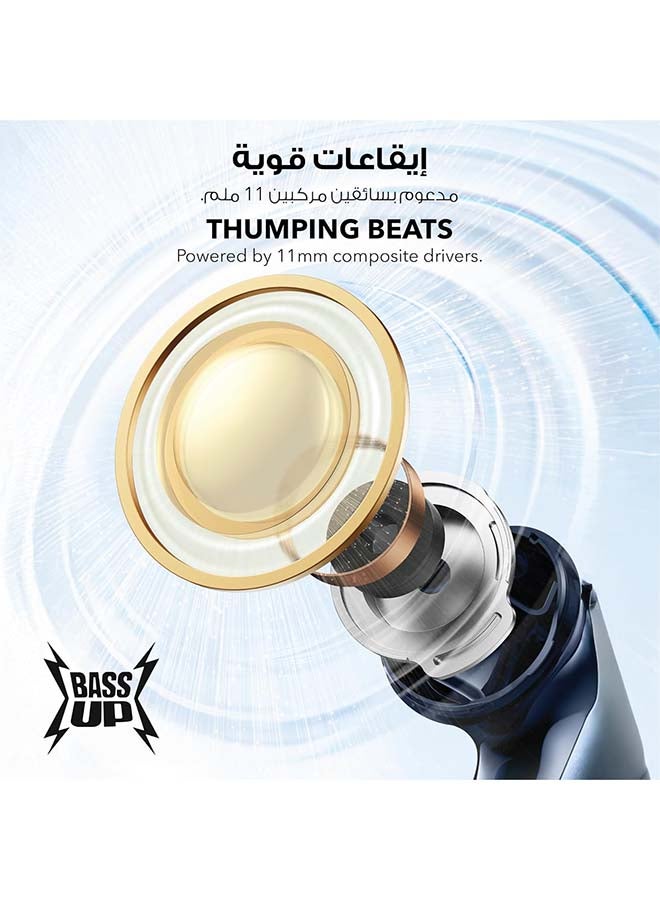Soundcore P40i by Anker, Noise Cancelling Wireless Earbuds, Adaptive Noise Cancelling to Environments, Heavy Bass, 60H Playtime, 2-in-1 Case and Phone Stand, IPX5, Wireless Charging, Bluetooth 5.3 - Blue - Image 4