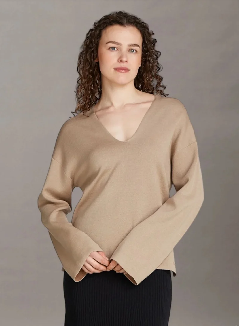 CALVIN KLEIN Wool Blend V-Neck Sweater