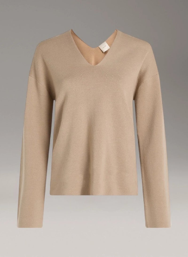 CALVIN KLEIN Wool Blend V-Neck Sweater - Image 4