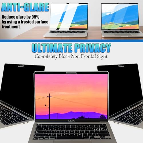 Ceydebne Privacy Screen Protector for MacBook Air 13 Inch (2018-2021, M1) Removable Laptop Privacy Screen Shield Ultra-Thin Design - Image 2