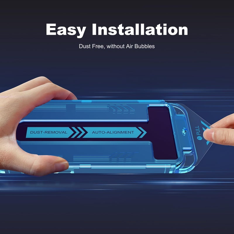 EGKimBa for iPhone 16 Privacy Screen Protector, Gradient Color Tempered Glass, Bubble Free, Easy Installation, Auto Dust-Elimination, Anti Blue Light - Image 2