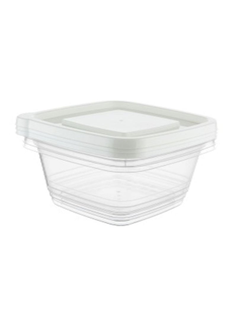 Bager - Food Storage Box Set Square 3 Pieces 1360 ML Random Lid Color - Image 1