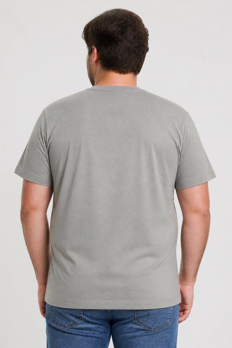 La Martina Men Crew Neck Short Sleeve Graphic Print T-Shirt, Grey - Image 4