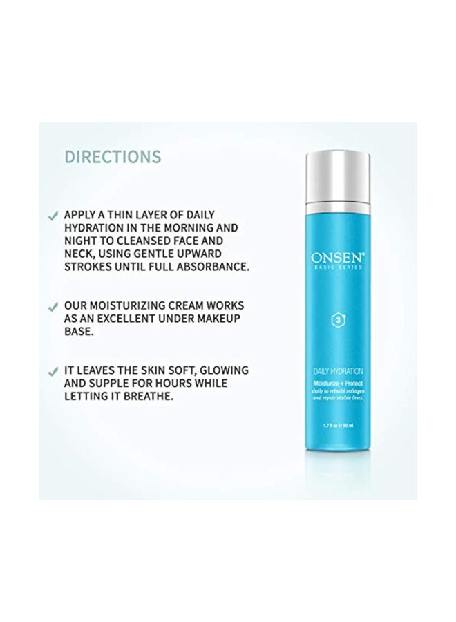 Onsen Anti Aging Moisturizing Lotion Organic Daily Hydration Day and Night Cream Anti Wrinkle Collagen All Natural Skin Face Moisturizer for Women 1.69 fl oz/50 ml - Image 5