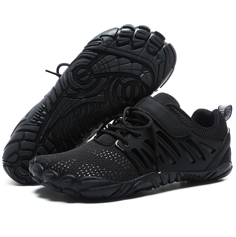 MIFAWA Barefoot Shoes Men Wide Toe Box Zero Drop Water Shoes Men for Gym Workout Minimalist Weightlifting Cross-Trainer Running Hike Grounded Footwear Black - Image 2