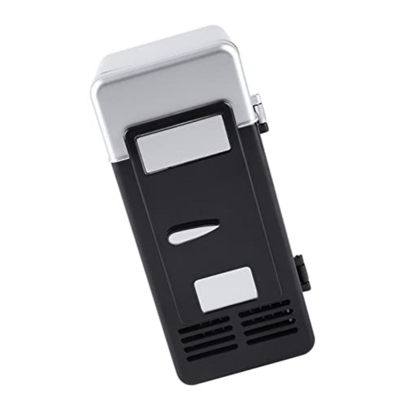 Portable car refrigerator for travel, ABS plastic, black, 0.035L capacity, USB-powered cooling and warming - Image 2
