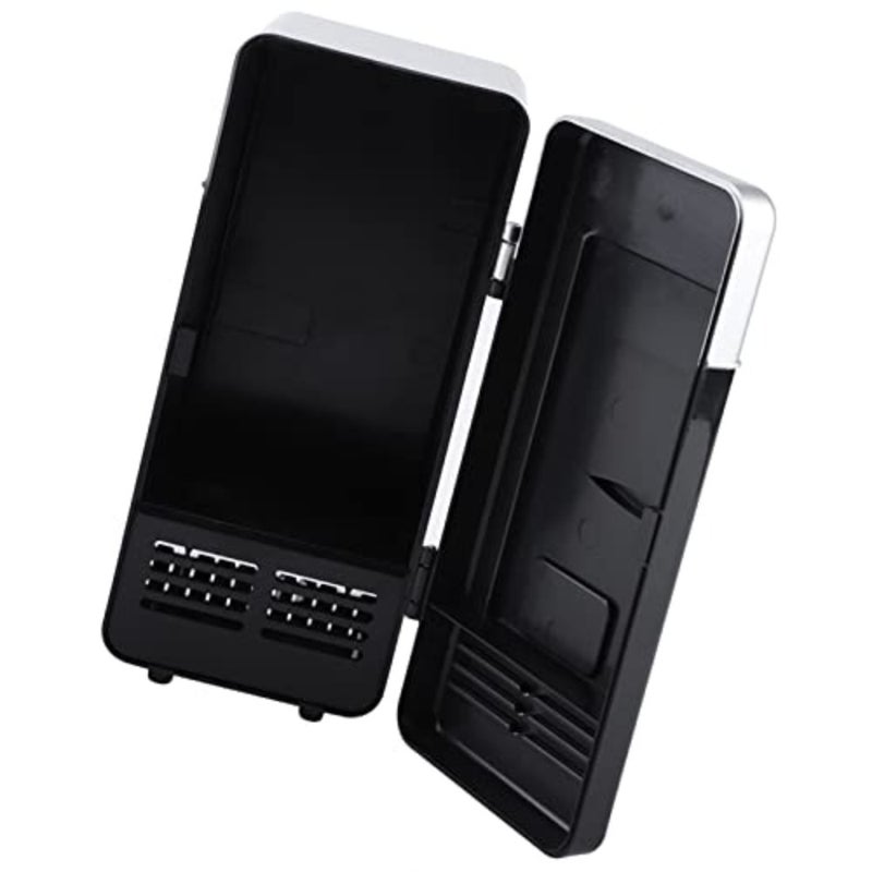 Portable car refrigerator for travel, ABS plastic, black, 0.035L capacity, USB-powered cooling and warming - Image 4