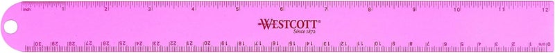Westcott Anodized Aluminum Ruler 12 Color Varies 14174 - Image 3