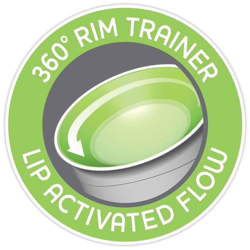 Chicco 360 Spoutless RimTrainer with Removable Transparent Membrane  SpillResistant  TopRack Dishwasher Safe  OpenCup Training  Easy to Hold with Ergonomic Indents  Green  9 Months - Image 4