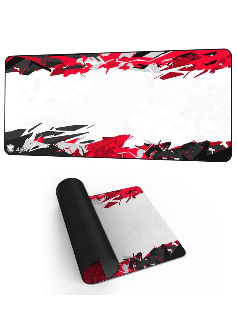 ASA Extended Mouse Pad 90x40cm Non-Slip Rubber Base with Stitched Edges, Smooth Cloth Surface, Waterproof  - Image 1