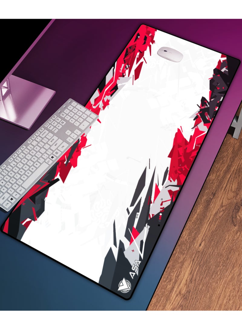 ASA Extended Mouse Pad 90x40cm Non-Slip Rubber Base with Stitched Edges, Smooth Cloth Surface, Waterproof  - Image 2