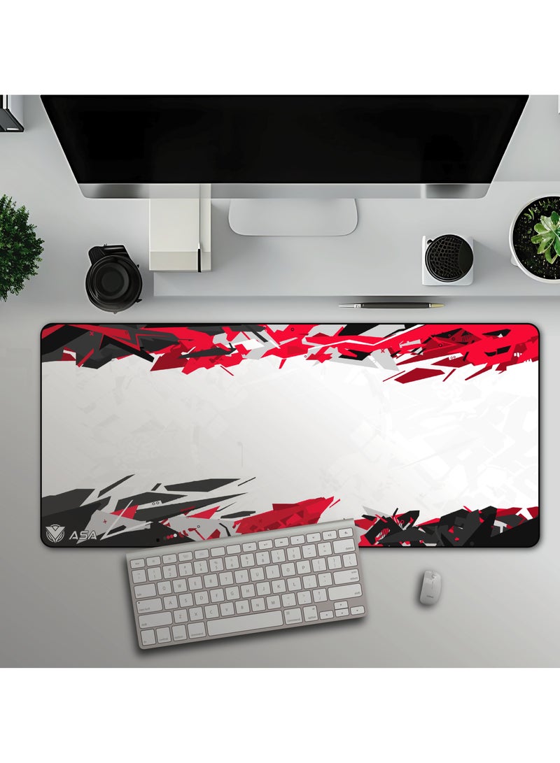 ASA Extended Mouse Pad 90x40cm Non-Slip Rubber Base with Stitched Edges, Smooth Cloth Surface, Waterproof  - Image 3