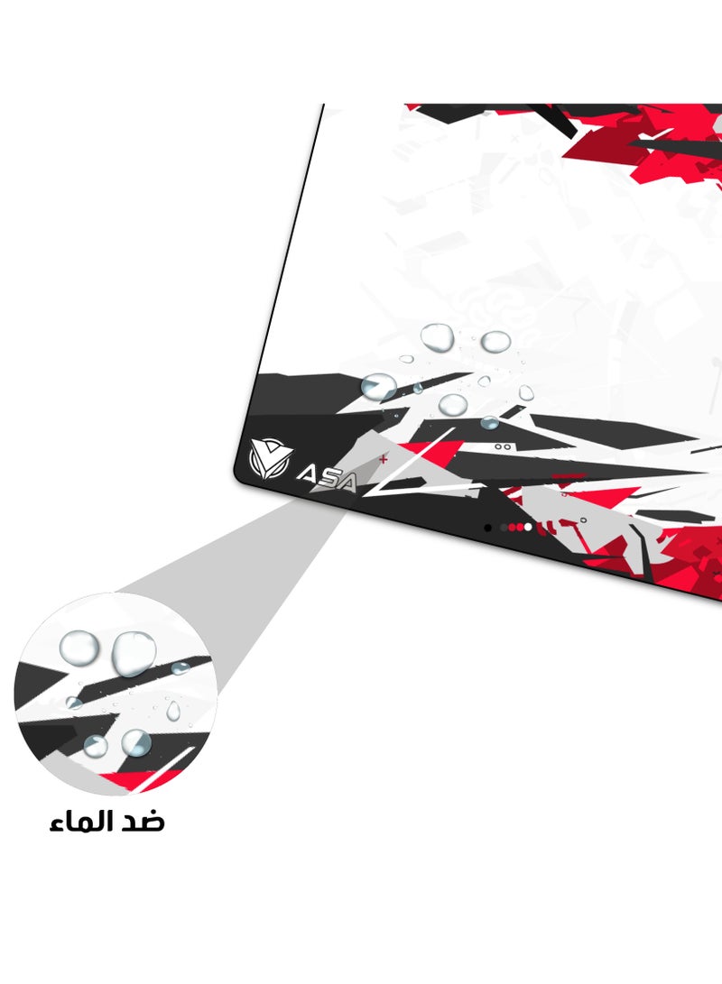ASA Extended Mouse Pad 90x40cm Non-Slip Rubber Base with Stitched Edges, Smooth Cloth Surface, Waterproof  - Image 5