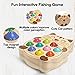 NAODONGLI Fishing Game for Kids 35Wooden Montessori Preschool Education Learning HandEye Cognition Fine Motor Skill Color Sorting Magnetic Fishing Toys Easter Basket Stuffers Gifts for Boys Girls - Image 2