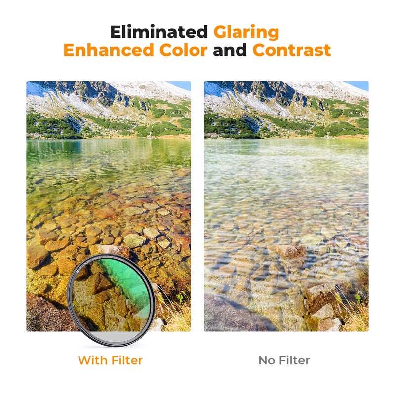 K&F Concept مجموعة فلاتر العدسة لكاميرا K&F CONCEPT 49mm مغناطيسية CPL+ND8+ND64+حلقة أساسية مغناطيسية+غطاء عدسة (5 قطع) - مجموعة فلاتر زجاجية بصرية قطبية وذات كثافة محايدة مع 28 طبقة متعددة الطلاء (سلسلة Nano-X) - Image 5