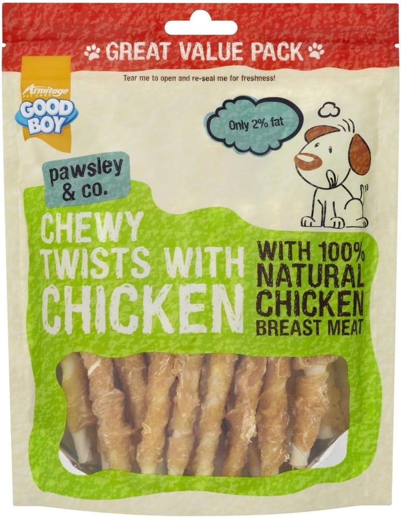 Armitage Good Boy Chewy Chicken Twists 320Gm Value Pack Dog Treat