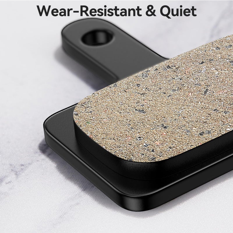 AGPTEK Bike Brake Pads, High-Performance Brake Pads, Resin Disc Brake Pads & Spring for Mountain Bike Disc Brakes, 4 Pairs Bike Pads, Compatible with TRP Tektro Shimano Deore Br, Black - Image 4