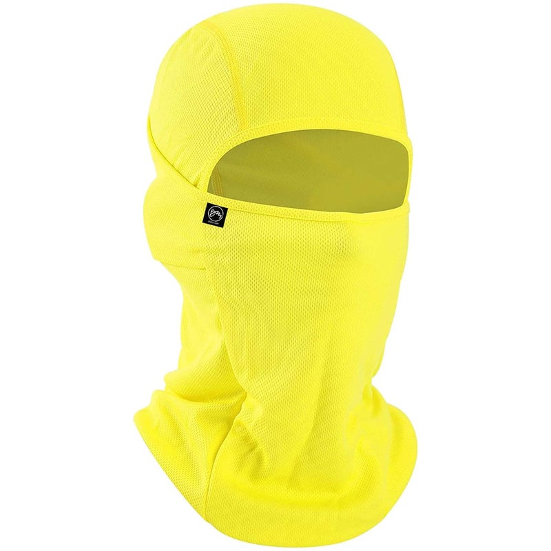 BISMAADH Face Mask Pro for Bikers, Riding, Cycling, Running & Hiking Protects from UV Rays, Wind, Sun, Dust 4 Way Stretch - Face Protection Balaclavas for Men & Women Yellow - Image 1
