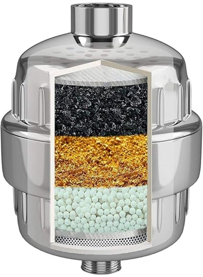 فلتر دش محمول يدوي قابل للاستبدال لإزالة الكلور والشوائب – منقي مياه عالي الكفاءة لتحسين نعومة البشرة والشعر – رأس دش بضغط قوي مع خرطوشة ترشيح متعددة الطبقات – مناسب للمنزل والفنادق - Image 3