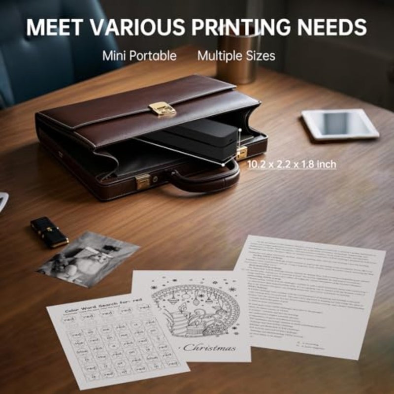 MT610 Portable Wireless Thermal Printer, A4, Bluetooth, Black - Image 5