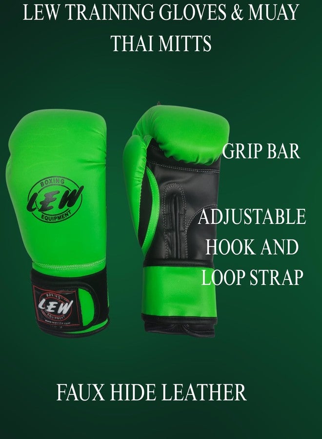 LEW Pro Style 12oz Boxing Gloves with Hand Wraps | Muay Thai, Kickboxing, MMA & Training Gloves for Men & Women - Image 3