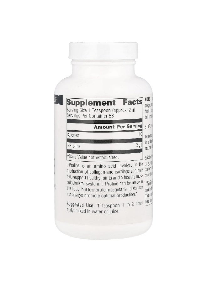 Source Naturals Source Naturals, L-Proline Powder, 4 oz (113.4 g)  - Image 2