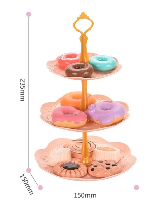 joyzzz مجموعة الشاي للفتيات الصغيرات، هدية عيد ميلاد للأعمار 3 4 5 6 سنوات، ألعاب الأطفال الصغار مجموعة حفلات الشاي للفتيات الصغيرات، لعبة التظاهر بالمطبخ للأميرات مع مجموعة شاي القصدير - Image 2