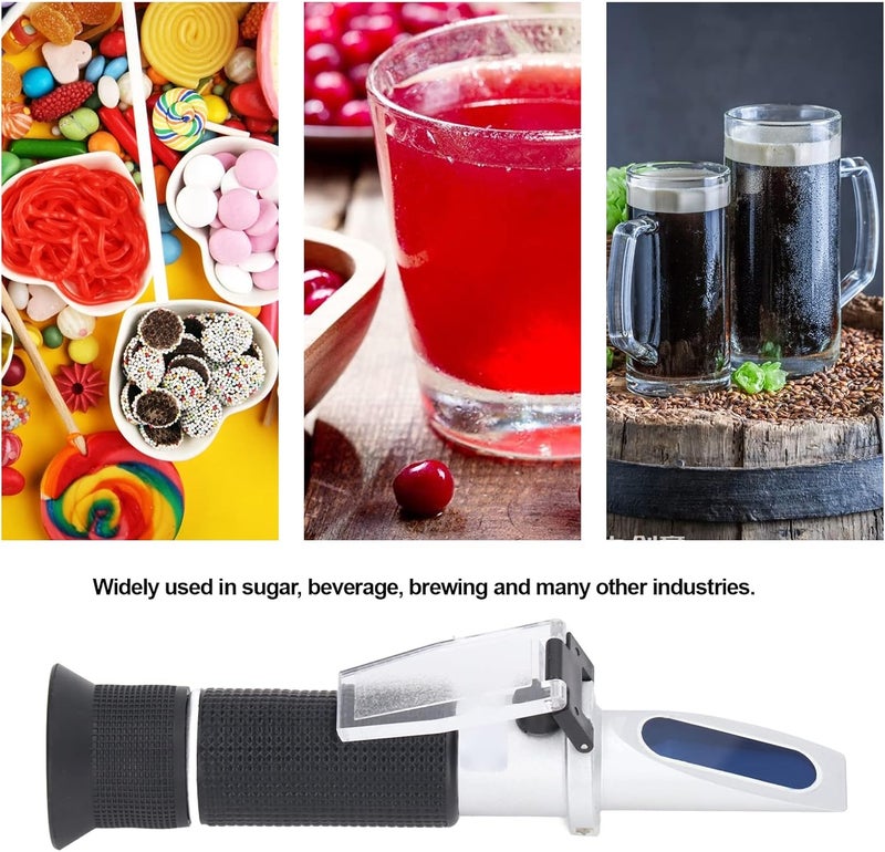 Dual Scale Refractometer for Sugar Brewing, Handheld Measuring Tool with Automatic Temperature Compensation - Image 5