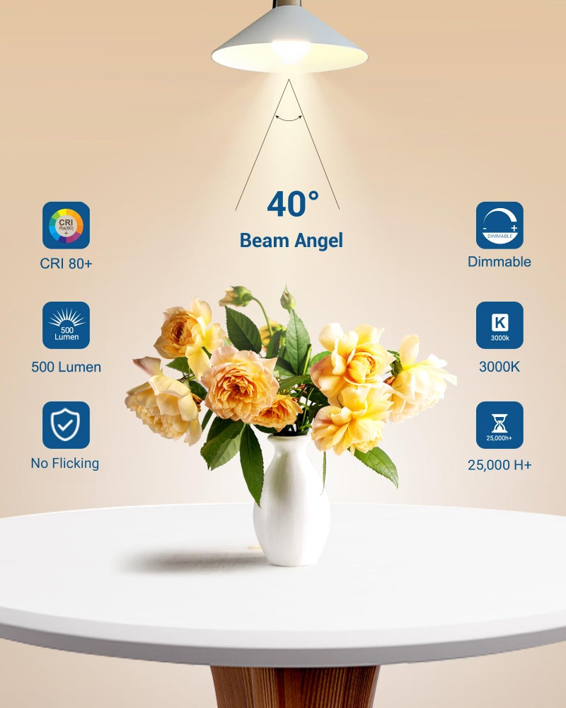 DEWENWILS 10-Pack GU10 LED Bulb Dimmable, 3000K Warm White GU10 Bulb Replacement for Track Lighting, 500LM, 7W(50W Equivalent) LED Light Bulb for Kitchen, Range Hood, Living Room, Bedroom - Image 2