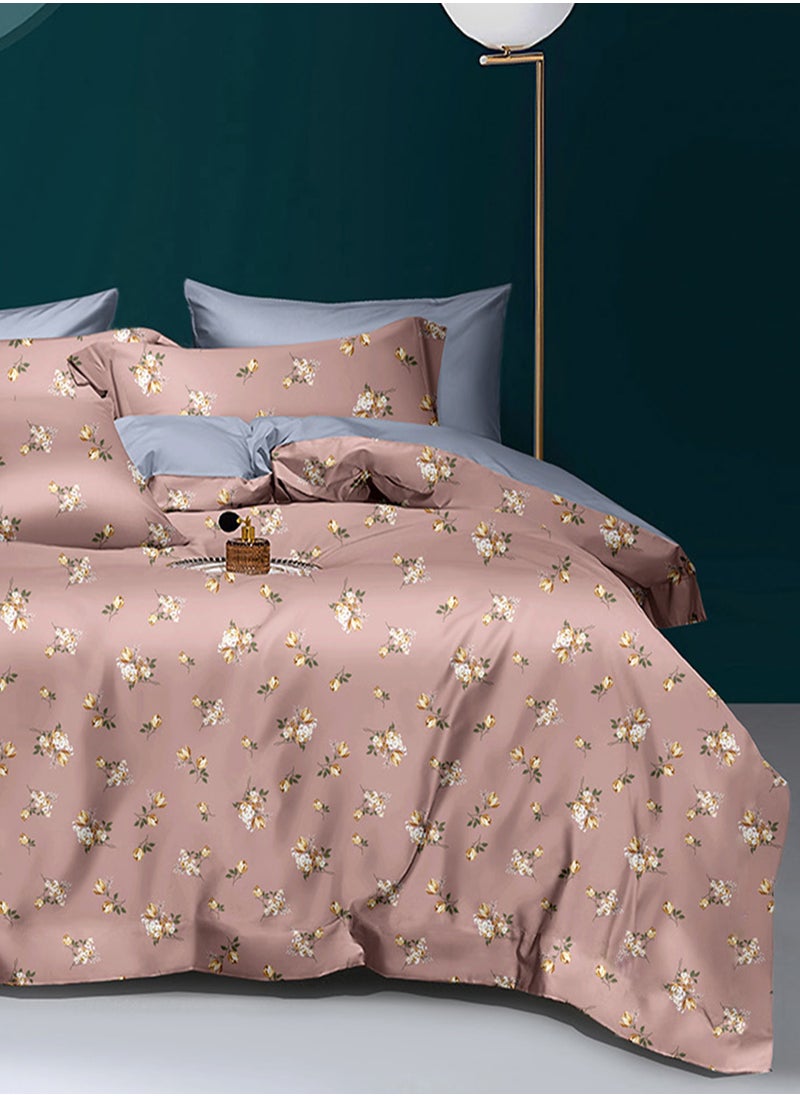 Master Home Textile - Master Home Textile Velvet  Printed Comforter Sets, 4 Pcs Single Size, Fits 120 x 200 cm Single Size Bed, Soft, Warm - Image 1