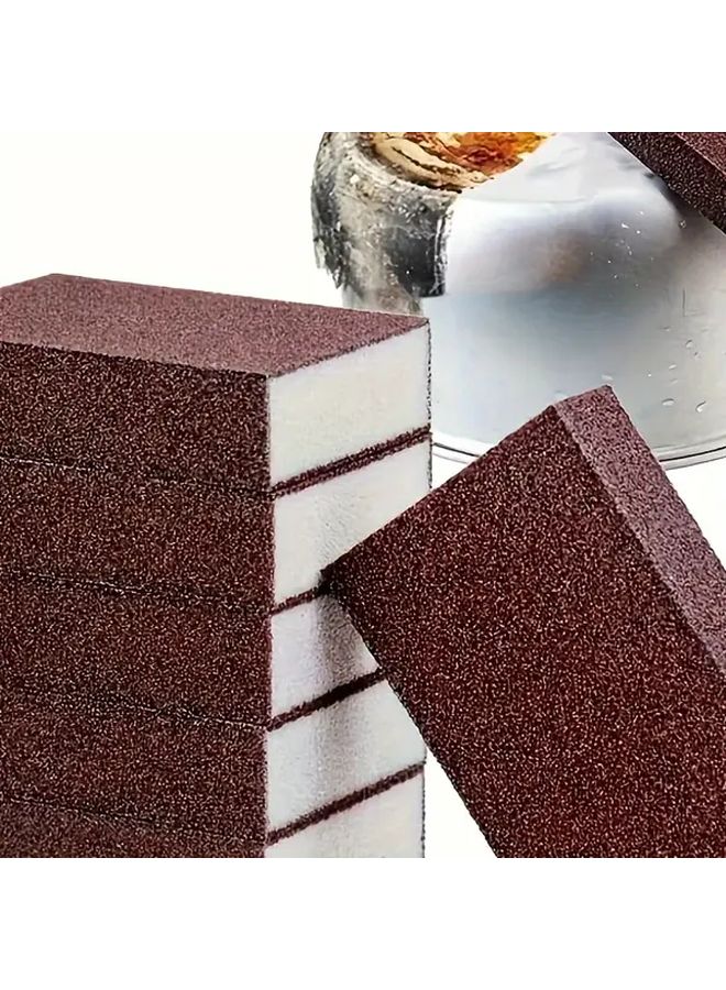 5 Pcs Heavy Duty Emery Cleaning Sponges Abrasive Scrubbing Pads For Rust Stains Pots Pans Dishes Bathroom Floors Walls - Image 1