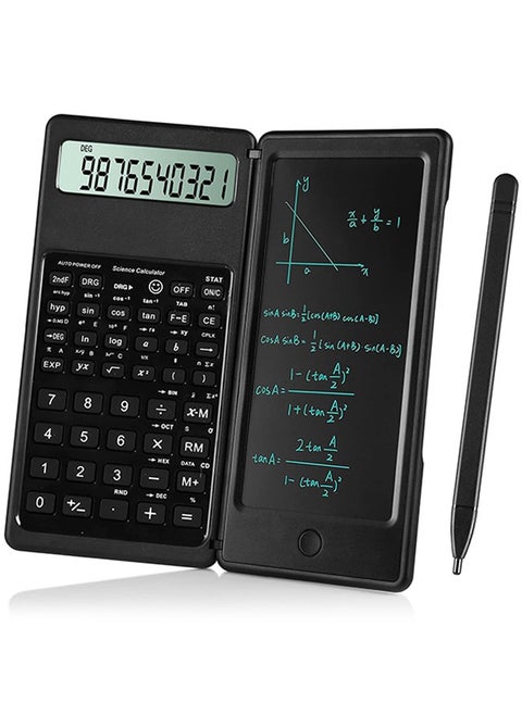 Advanced Scientific Calculator Set, Professional Scientific Calculators, Multiview 4-Line Display with Erasable LCD Writing Tablet, Battery Power with Notepad, Notepad for School, Engineering, Teachers with Pen included